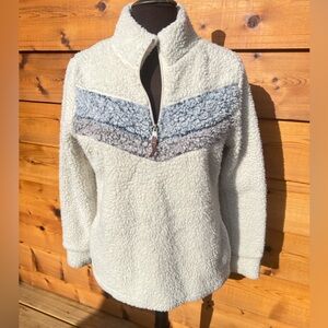 Cozy Cream and Gray Teddy Jacket